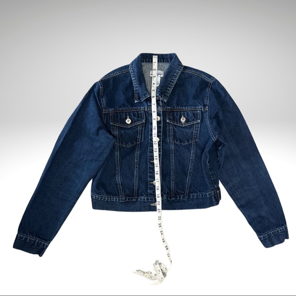 Anchor Dark Blue Denim Jacket Button Up Front - Picture 10 of 12